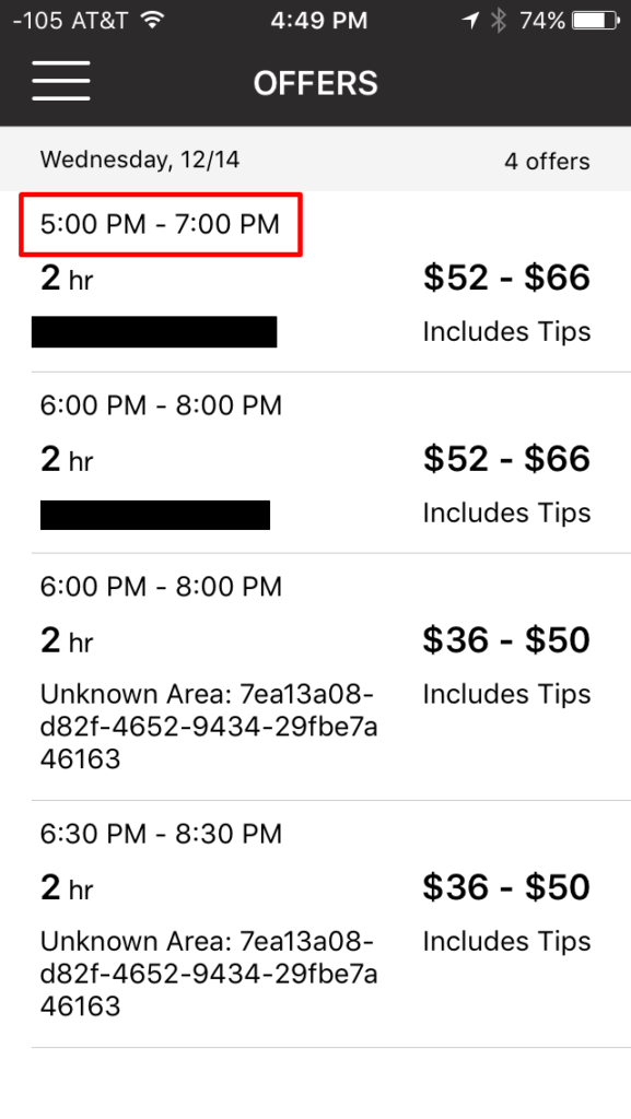 Amazon Flex will at times set off-set delivery block times.